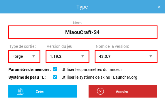 Image des informations à changer
